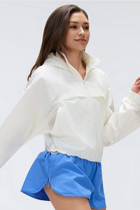 Women's Quick Dry Water Resistant Hooded Drawstring Jacket