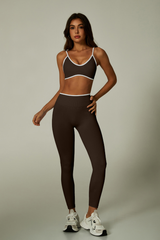 Women's Seamless Set:V-neck Bra And High Waist Leggings