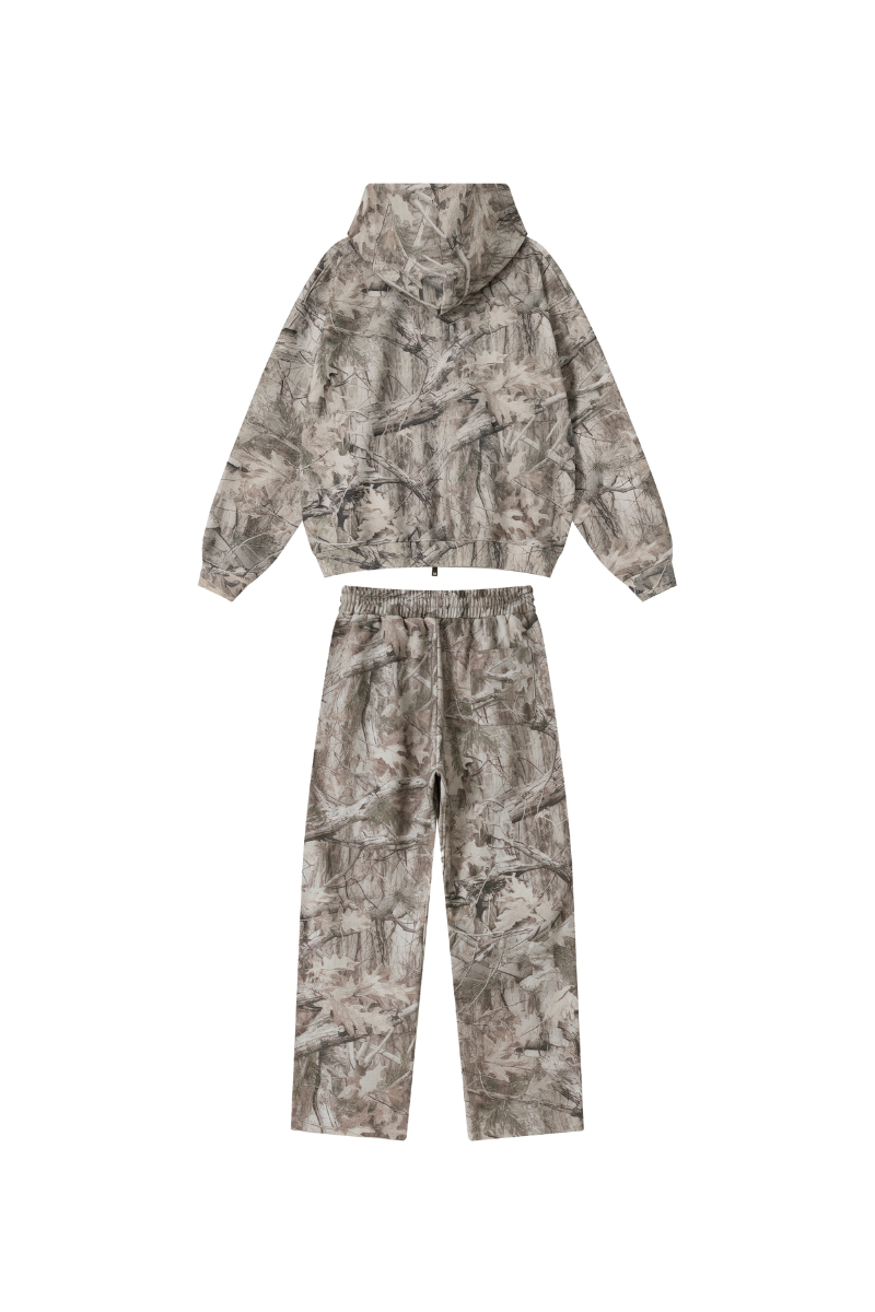 Men's Loungewear Sets:Camo Hooded Jackets & Casual Pants