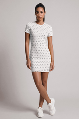 Women’s Summer Dot-patterned Cut Out Back Mini Dress