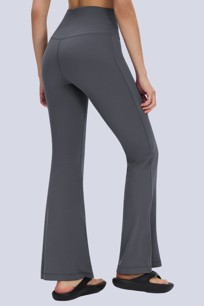 Women's Athletic High-waist Solid Flared Yoga Pants