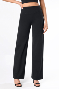 Women's High-Waist Brushed Naked-Feel Wide-Leg Sports Pants