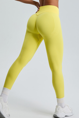 Women's Mid-waist Seamless Lift-butt Yoga Leggings
