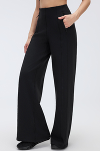 Women's High Waist Tummy Control Wide Leg Athletic Pants