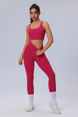 Women's Crisscross Back Sports Bra & Butt-Lifting Yoga Leggings Set