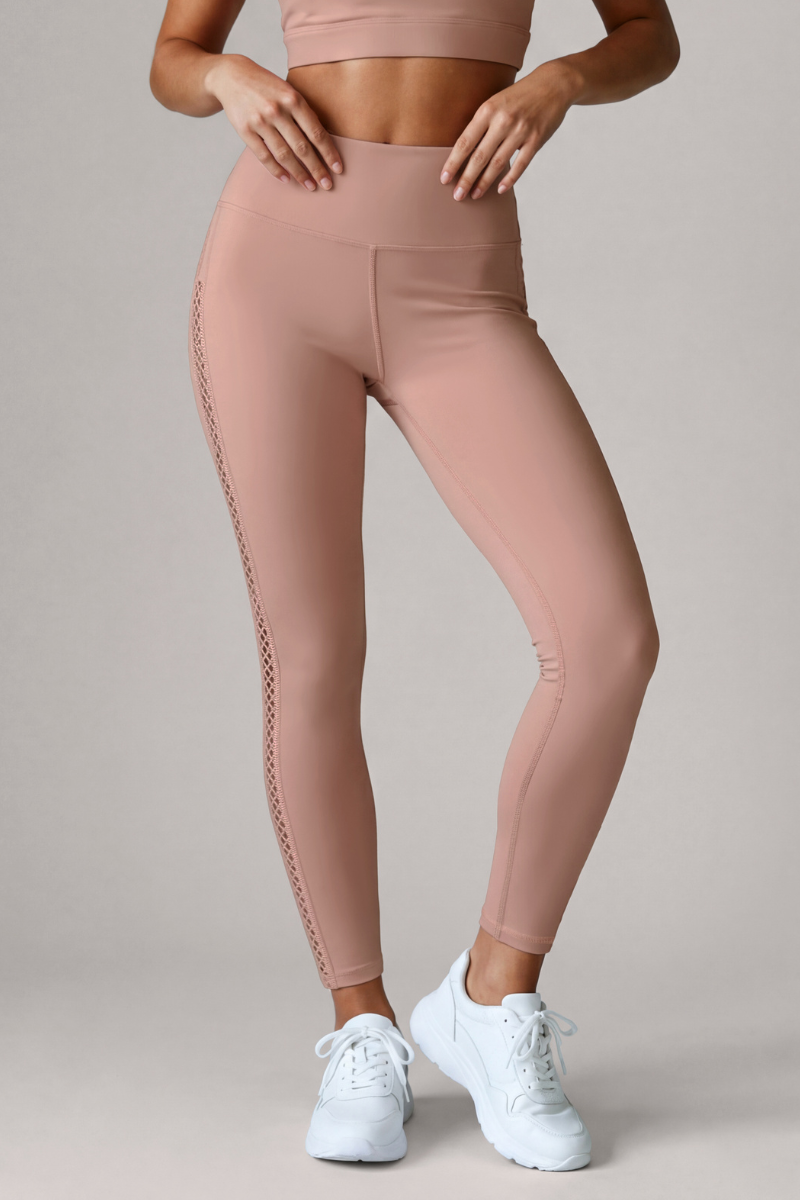 Women’s High-Waisted Side Mesh Perforation Yoga Leggings