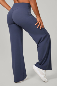 Women's Mid-High Waist Straight-Leg Pants