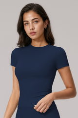 Women's Bare Feel Crew Neck Slim Fit Sports T-shirt