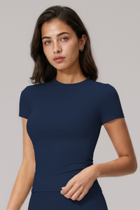 Women's Bare Feel Crew Neck Slim Fit Sports T-shirt