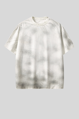 Unisex Washed Cotton Gradient Vintage Tee - Oversized Retro