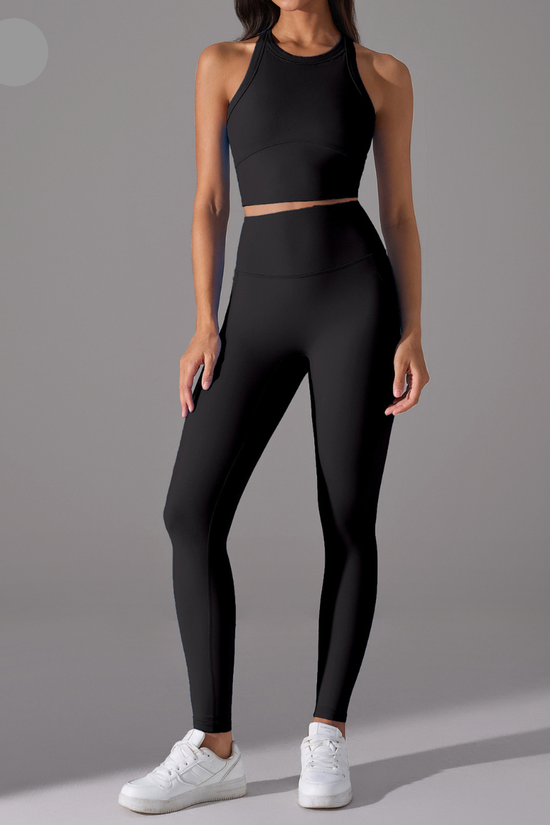 Women High Intensity Sports Bra Seamless Workout Yoga Set