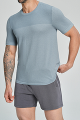 Men's Color Block Soft Textured Quick Dry Sport T-Shirt
