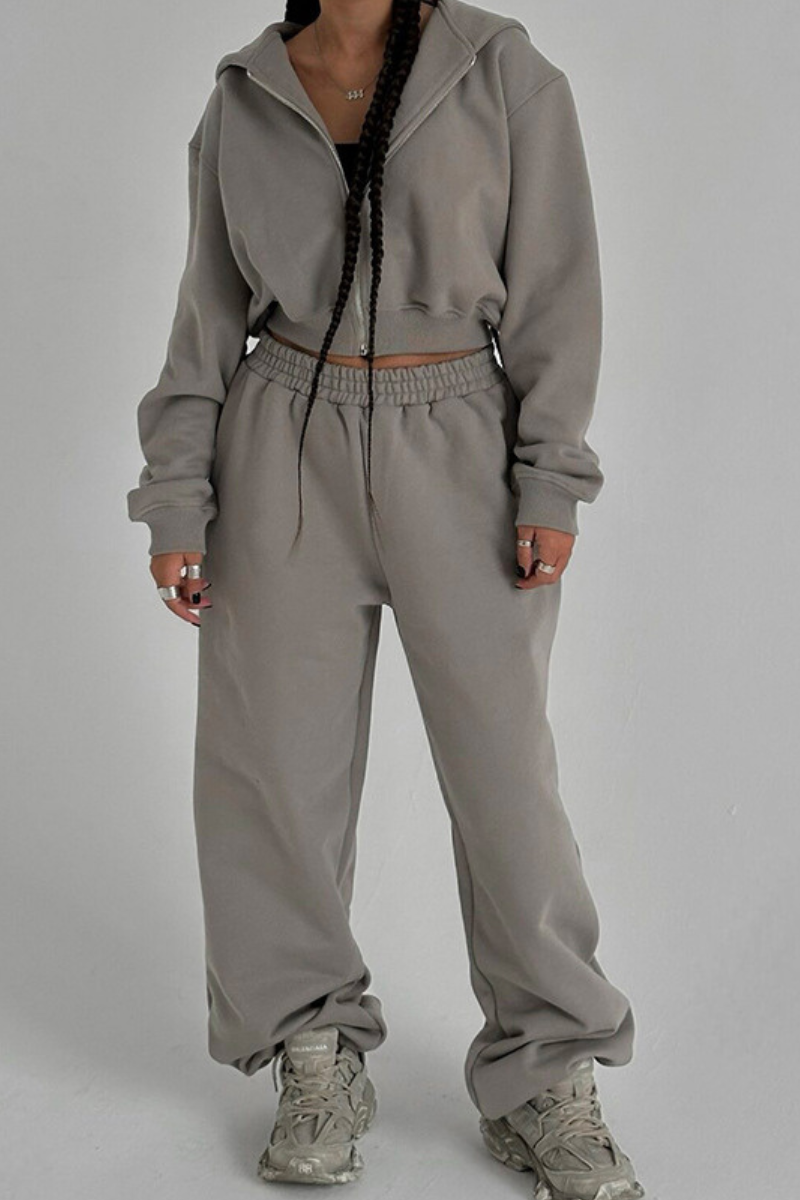 Short-sleeved hooded sweatshirt set