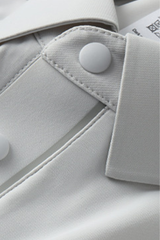 Men's Casual Polo Collar Snap Button Placket T-shirt