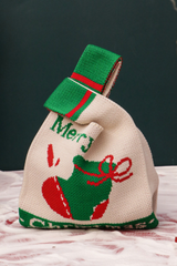 Christmas Knitted Gift Bag For Apple Packaging Decoration