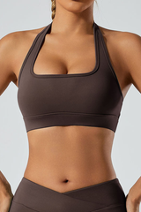 Women's square collarb  halter neck bra.