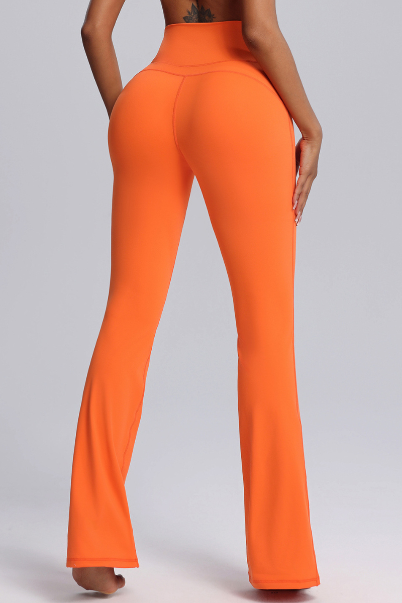 Women's High-waist Crisscrossed Waistband Yoga Flarepants