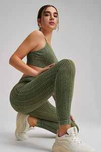 Seamless Peach Butt Yoga Pants Set