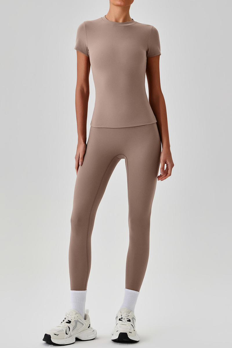 Women's Bare Feel  High Stretch T-shirt & Yoga Leggings Set