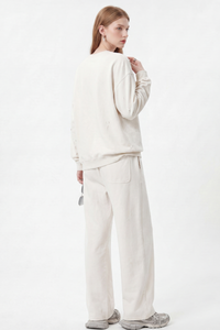 Women's Fall Set:Relaxed Pullover And Drawstring Sweatpants