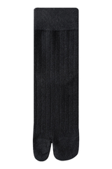 Women's Two-Toe Vertical Stripes Crew Solid Yoga Socks