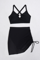 Women's Cutout Criss Cross Back Ruched Sexy Bikini