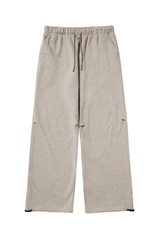 Straight-leg fleece-lined sweatpants.