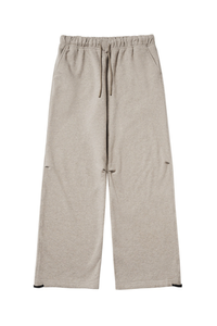 Straight-leg fleece-lined sweatpants.
