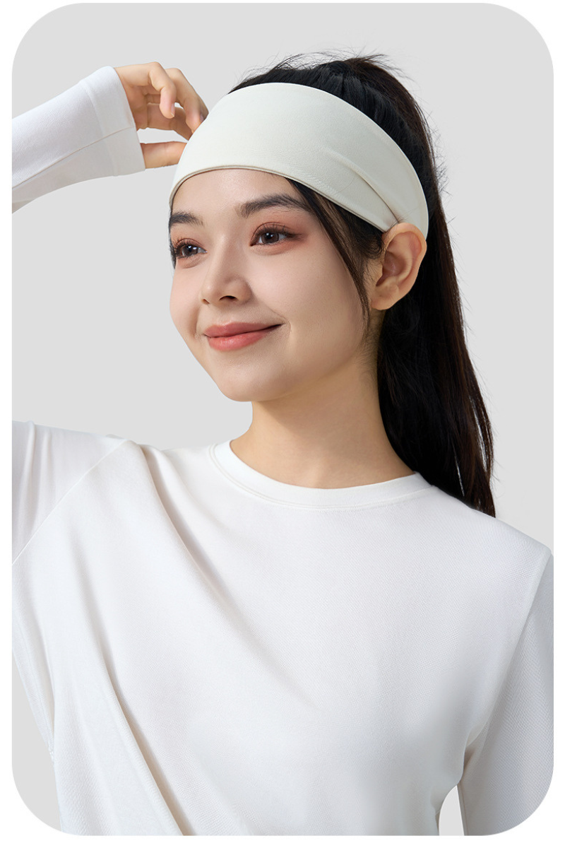 Women's solid color sports headband