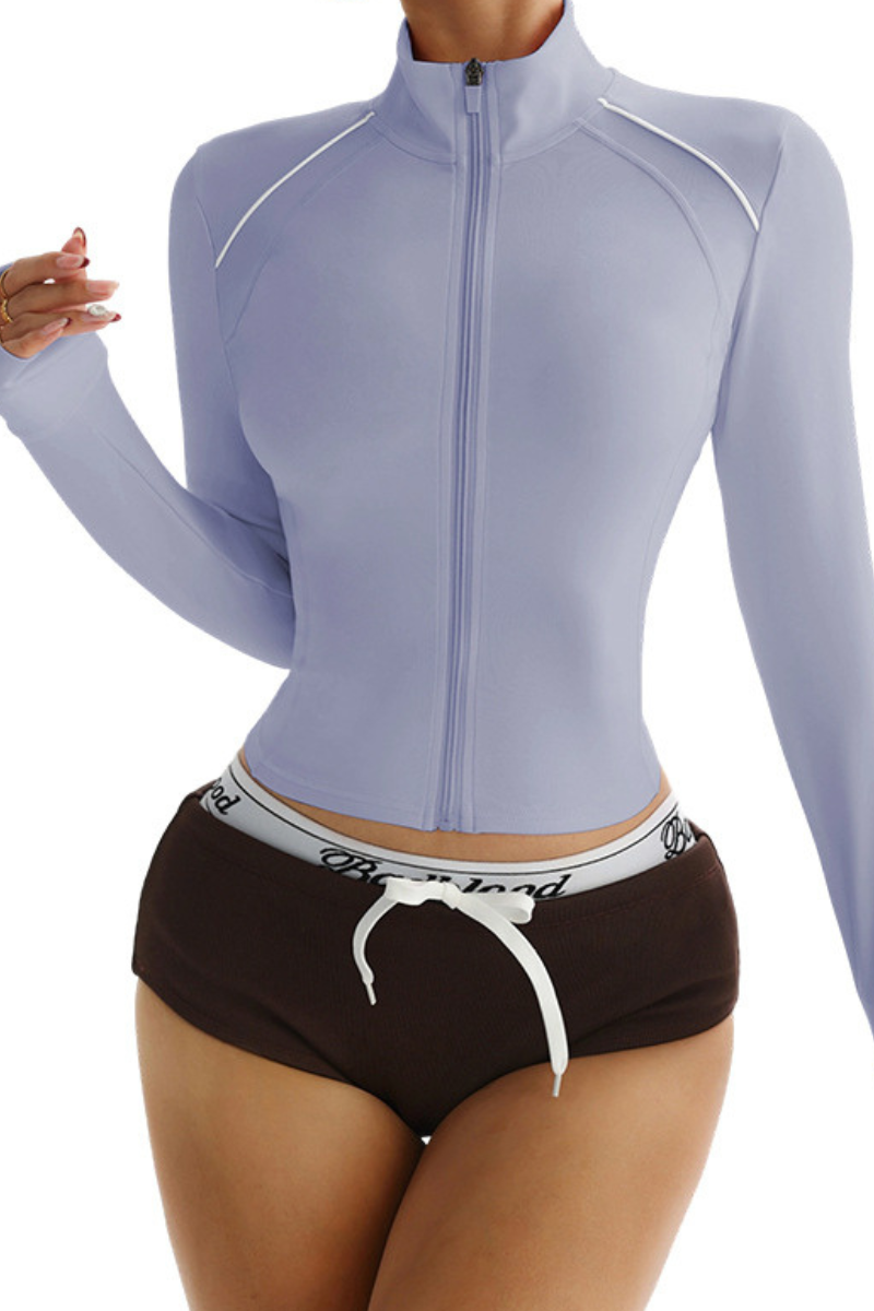 Color-contrast zipper jacket