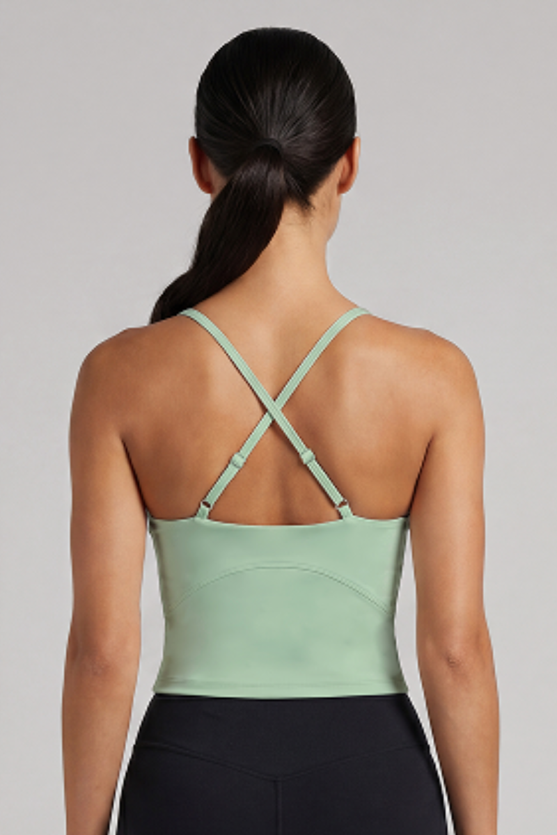 Women’s Adjustable Thin Shoulder Strap Cross-Back Tank Top