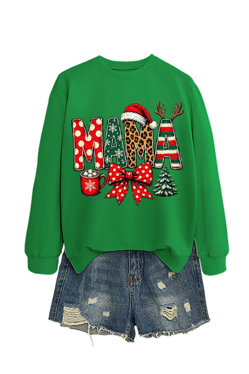 Women's Winter/Fall Christmas Santa Multi-color Pullover