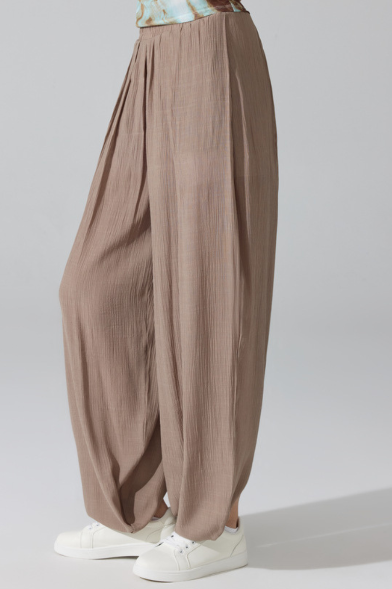 Women's Lightweight Elastic Waist Loose Fit Harem Casual Pants