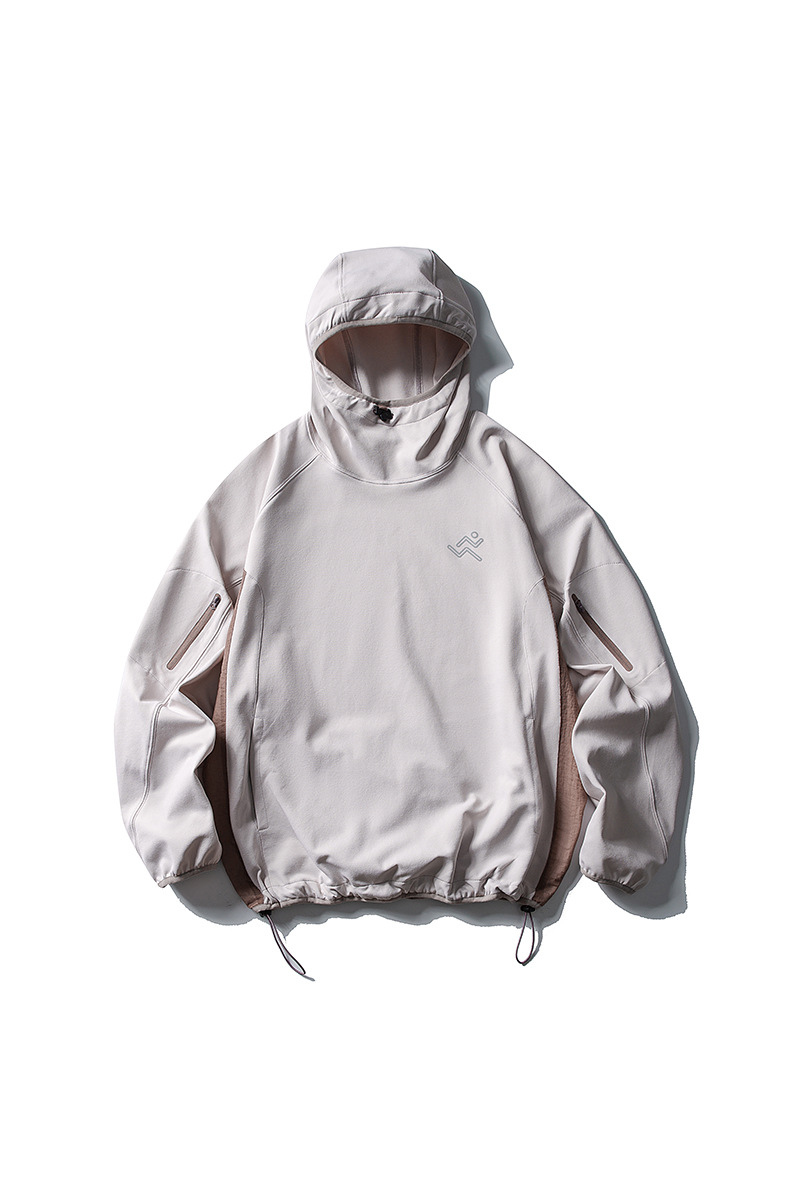 Women's Fall Color-Block Patchwork Multi-Pocket Sport Hoodie