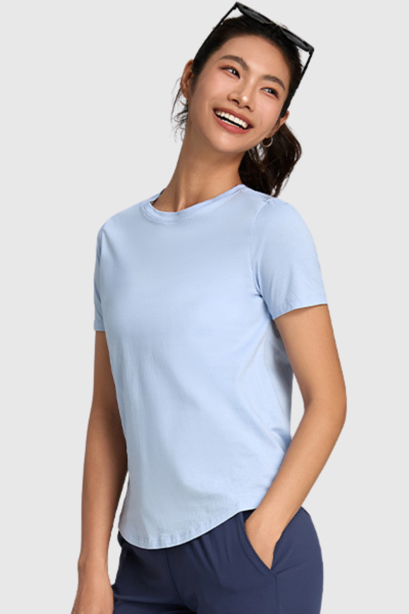 Women's Summer 100% Cotton Lightweight Breathable T-shirt