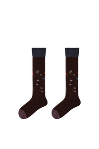 Women's Preppy Y2K  Retro Multicolor Striped Warm Knee-High Socks