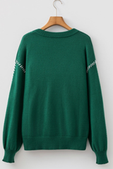 Women Christmas Crew Neck Knit Sweater Santa Baby Letter