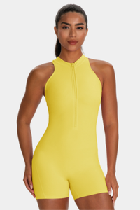 Women's Hollow Out Pocket Pleated Buttocks Lift Jumpsuit