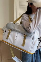 Color-Block Multi-Pocket Large Capacity Travel & Fitness Bag