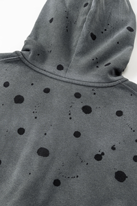 Men's spray paint hooded casual jacket