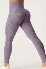 Women's Seamless Pleated Slim Yoga Leggings