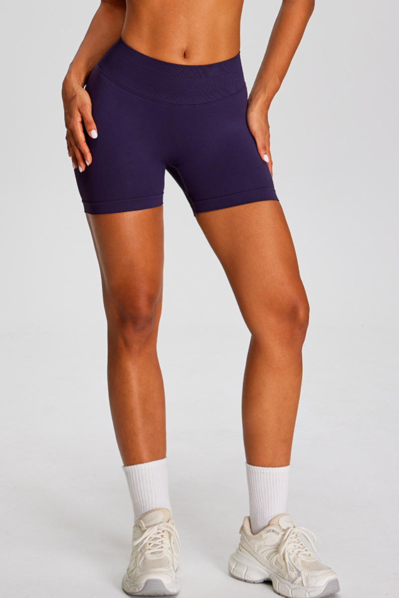 Women's Seamless Pleated Buttocks Lift Sports Yoga Shorts