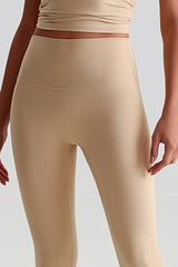 Women Brushed High Waisted Yoga Set: Tummy Control Tights + Halter Neck Support Bra
