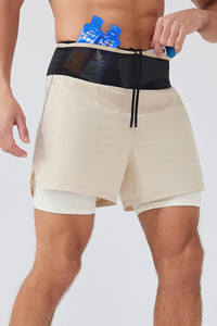 Men's Double Layer 2-in-1 Shorts with Waist Storage Pockets