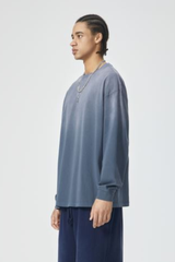 Unisex Fall 100% Cotton Washed  Loose Drop Shoulder Pullover