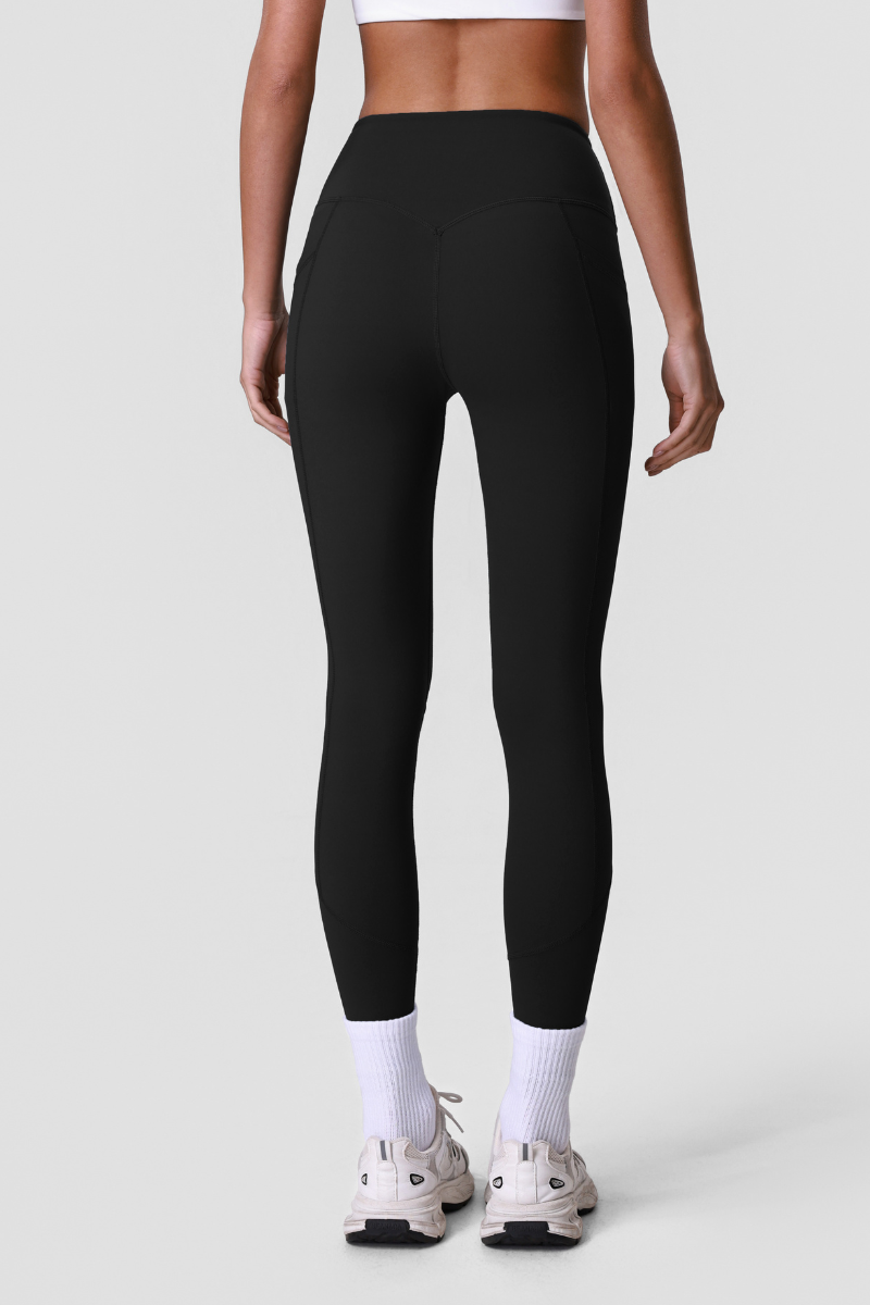 Women's Sports Side Pocket Hip-Lifting Solid Yoga Leggings