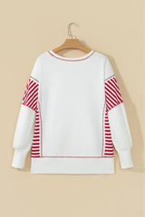 Women's Christmas Tree Applique Oversize Sweatshirt