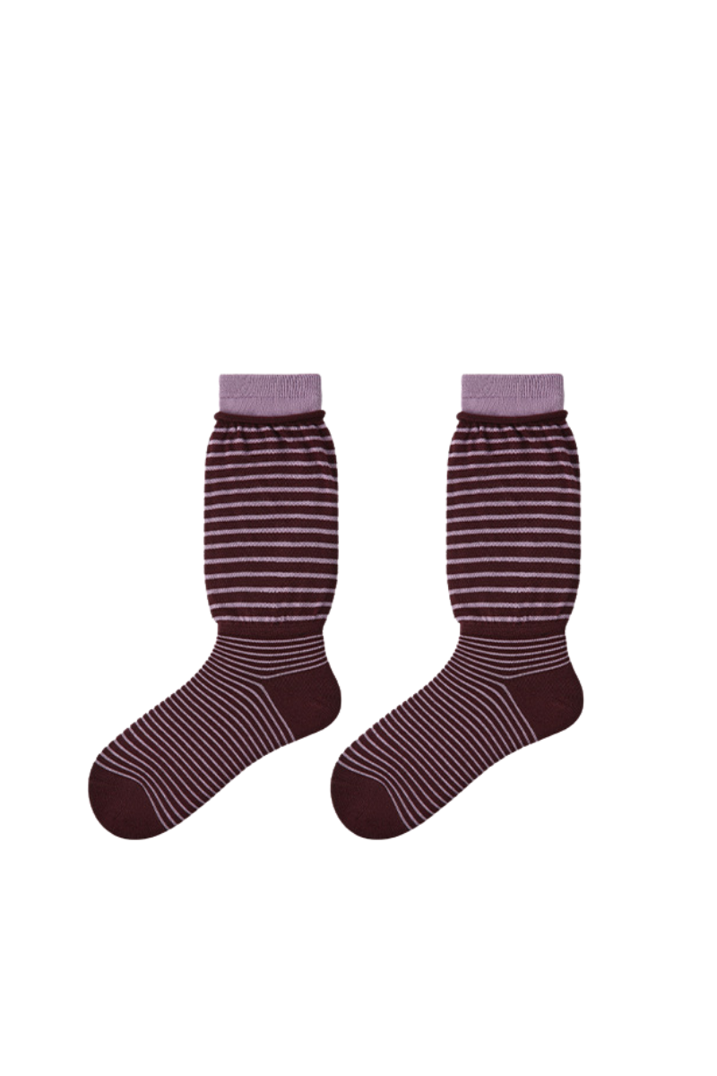 Women's Y2K Retro Color Stripe Soft Slouch Crew Socks