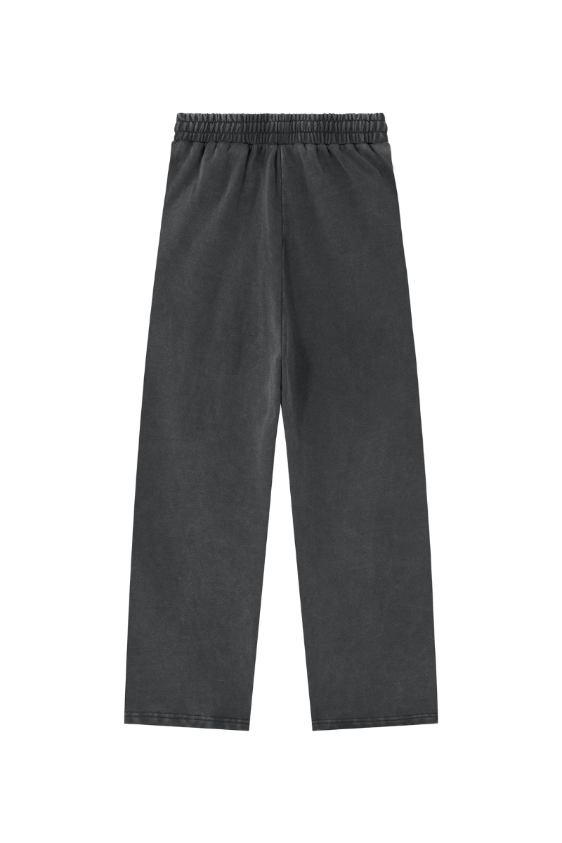 Unisex 100% Cotton Washed Heavyweight Wide Leg Casual Pants