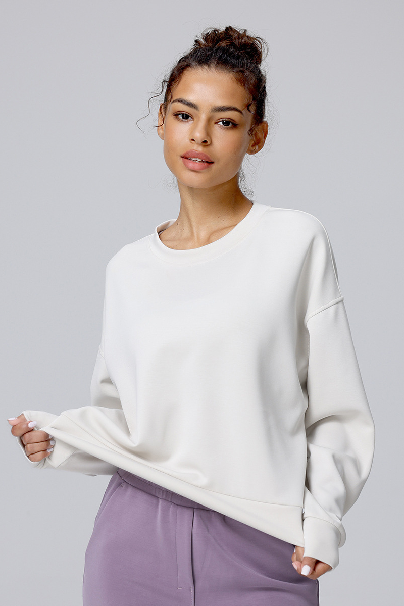 Women Cloud-Like Air Layer Soft Long Sleeve Yoga Sweatshirt